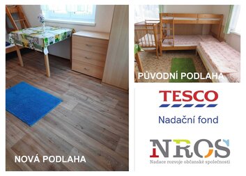 VÝMĚNA PODLAHOVÉ KRYTINY NA POKOJÍCH DOMOVA SV. ZDISLAVY PRO MATKY S DĚTMI V TÍSNI